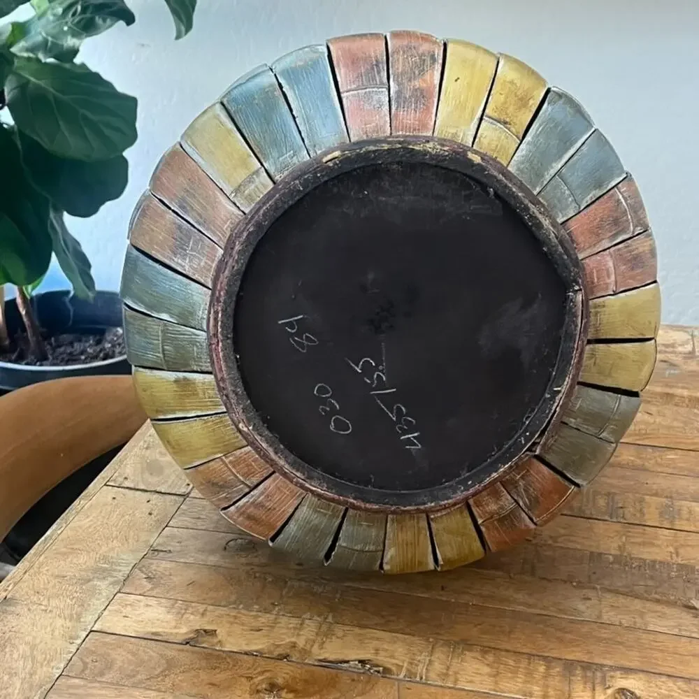 Retro Late 20th Century Large Bamboo Floor Vase 32